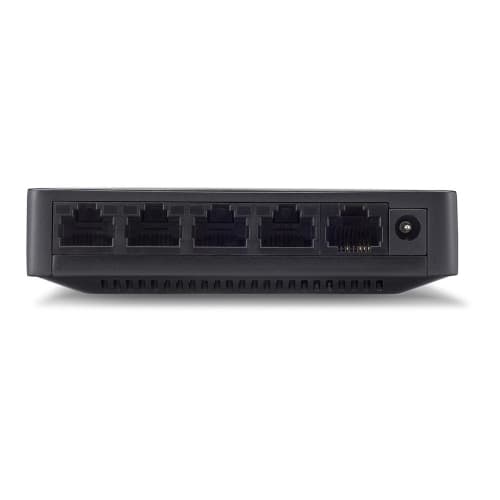 BUFFALO Buffalo 10/100Mbps Kompatibles Kunststoffgehäuse AC-Stromversorgung 5 Ports Schwarz Switching Hub LSW4-TX-5EPL/BKD