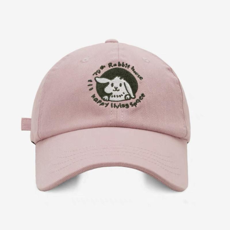 Baseball Peaked Cap Hat Rabbit Embroidery Pattern Uv Protection Design Unisex
