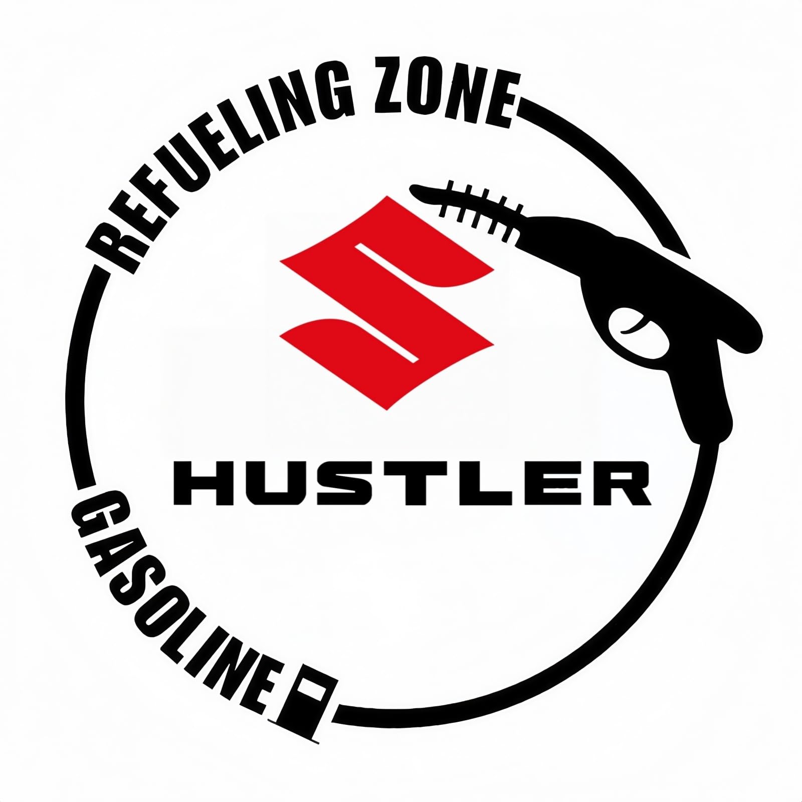 

Suzuki Hustler MR31S MR41S MR52S MR92S Rear Fuel Filler Cover Rear Window Racing Circuit Custom Scratch Sticker, Sticker, Sticker, Removal, чёрный