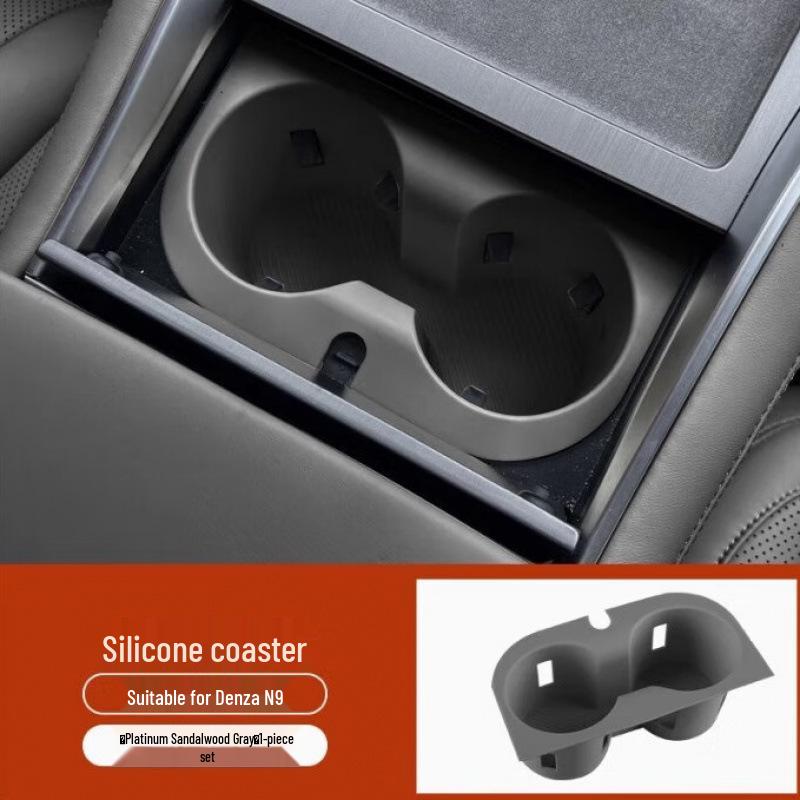 Denza N9 Central Control Silicone Cup Holder Mat - Waterproof, Anti-Slip, Protective Interior Accessory