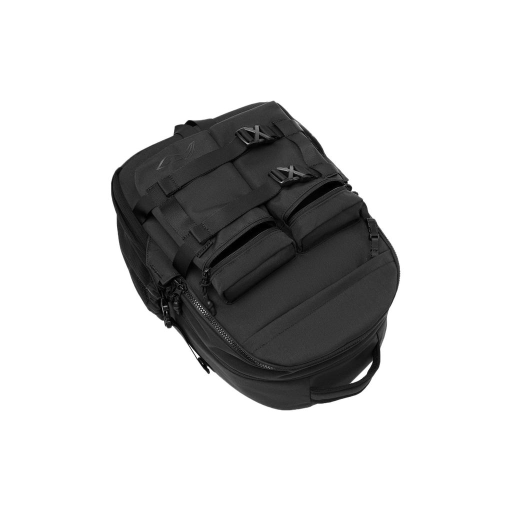 Li Ning Sports Lifestyle Series Water-Resistant Eco-Friendly Zipper Closure Polyester Sports Backpack Unisex Backpack Black ABSU159-1