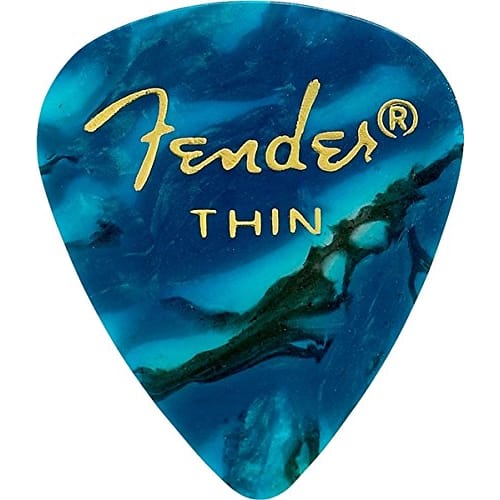 Fender [8 Color Assortment] 8-Piece Set (1 of Each Color) Teardrop Thin Guitar Picks