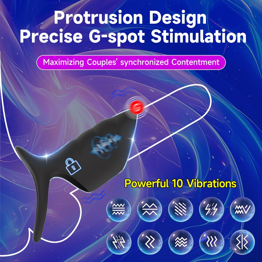 Penis Ring Vibrator G-Spot Stimulation Cock Ring Vibrating Penis Sleeve Ejaculation Delay Massage Male Couple Sex Toy Adult