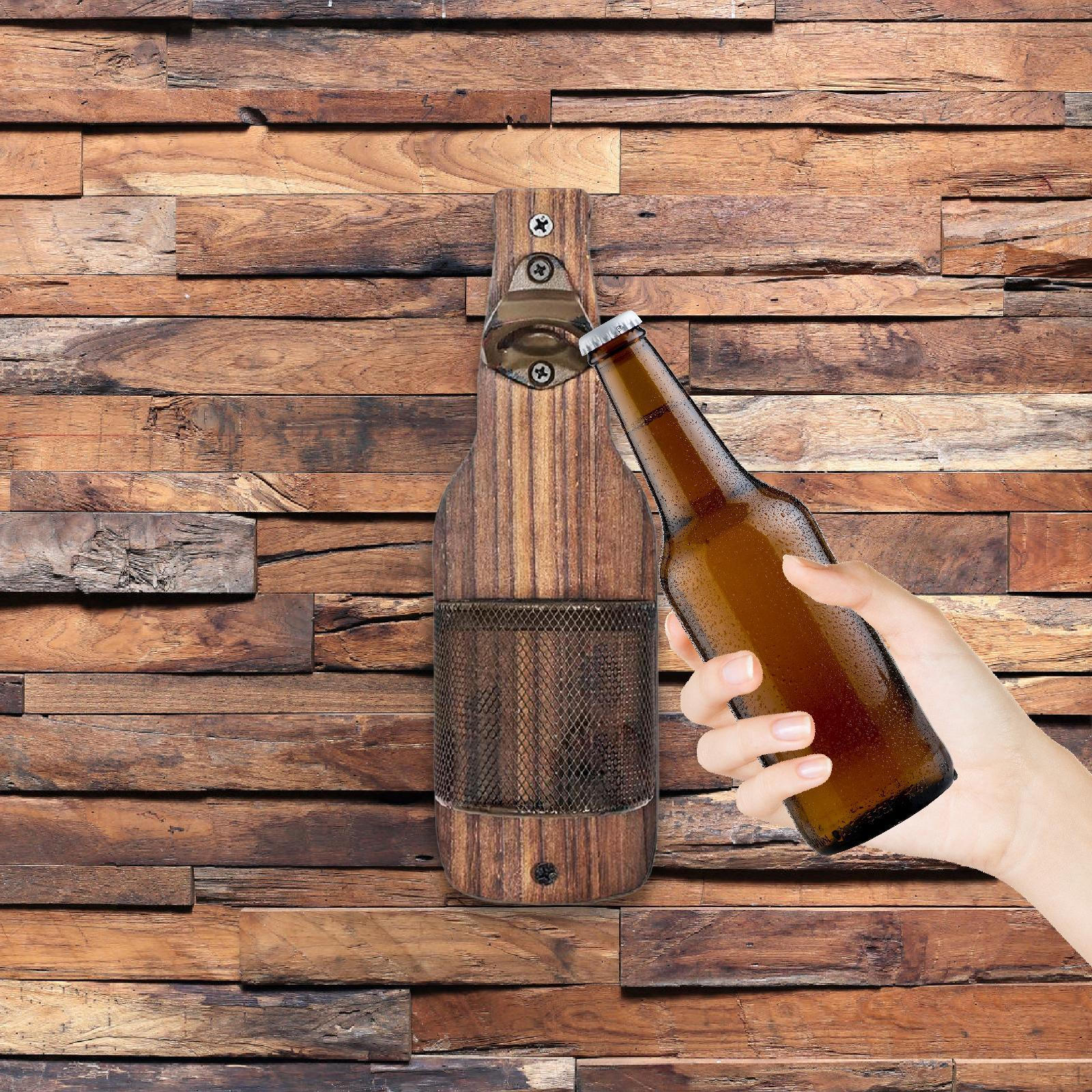 

Настенная открывалка для пивных бутылок Банка Портативная барная посуда с коллектором крышек Инструмент для открывания для