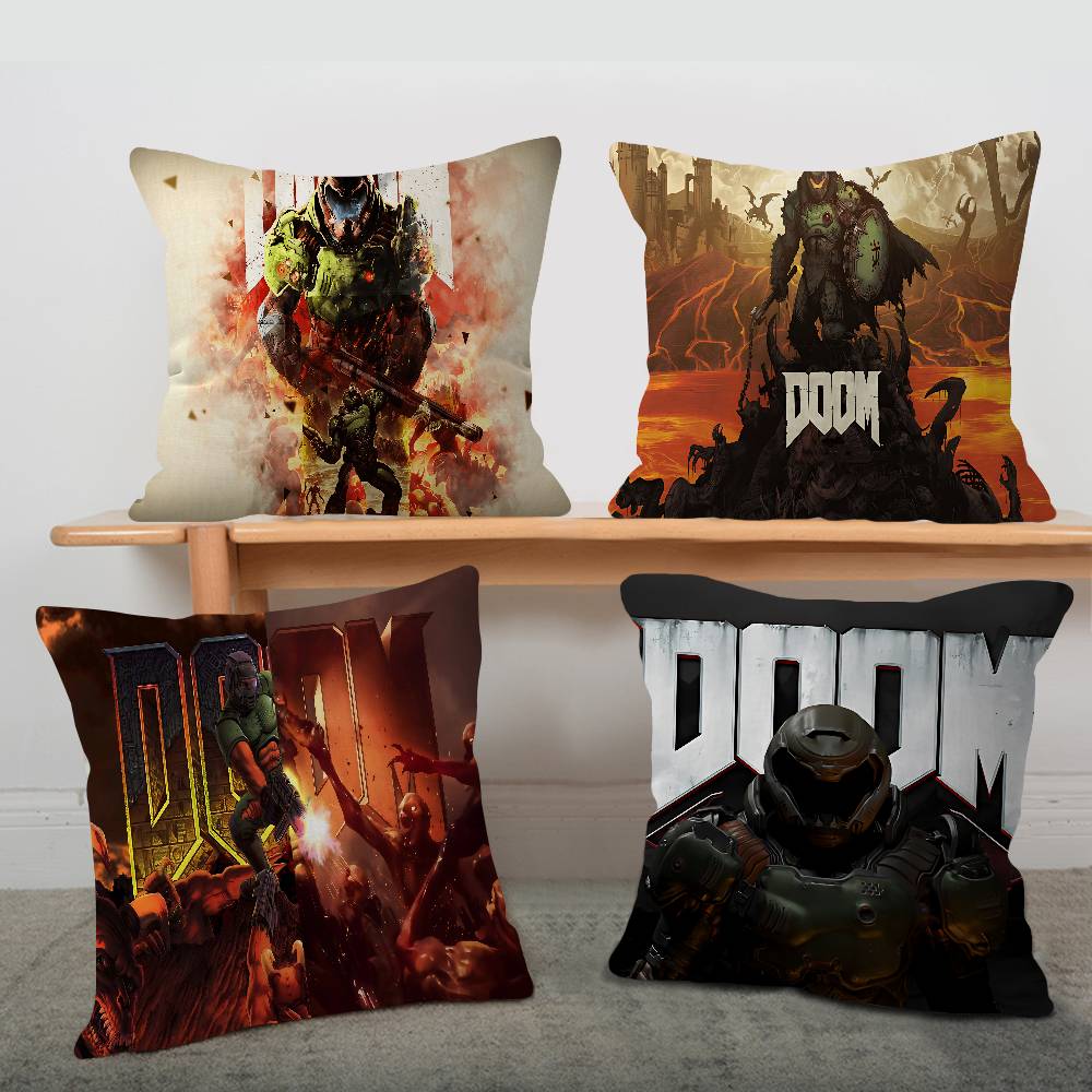 Shooting Game DDoom Office Cushion Pillowcase Car Cushion CoverXCM Lumbar Pillowcase Sofa Pillowcover