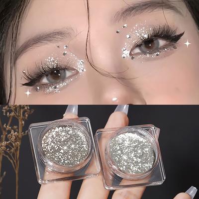 Diamond Glitter Monochrome Eyeshadow Palette Discoloration Eye Shadow Highlighter Sequins Waterproof Lasting Eyes Makeup Pigment