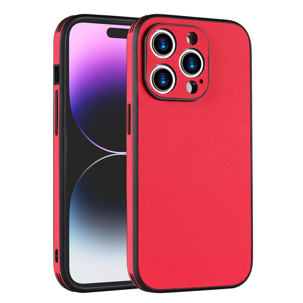 Suitable for iPhone14 mobile phone case 13Pro all-inclusive TPU cloth pattern anti-drop protective case 14plus solid color leather case
