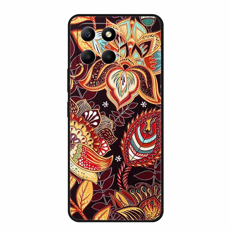 3D Emboss Case For Honor 200 Smart X6c X6b X8c X8b X7c X5b Plus Play 9A Phone Case X 6c 9 A Coque Black Silicone Soft Back Cover