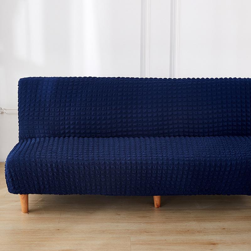 Armless Solid Foam Sofa Cover All Inclusive Elastic Couch Slipcover For Living Room Four Season Universal Dustroof Seat Cushion