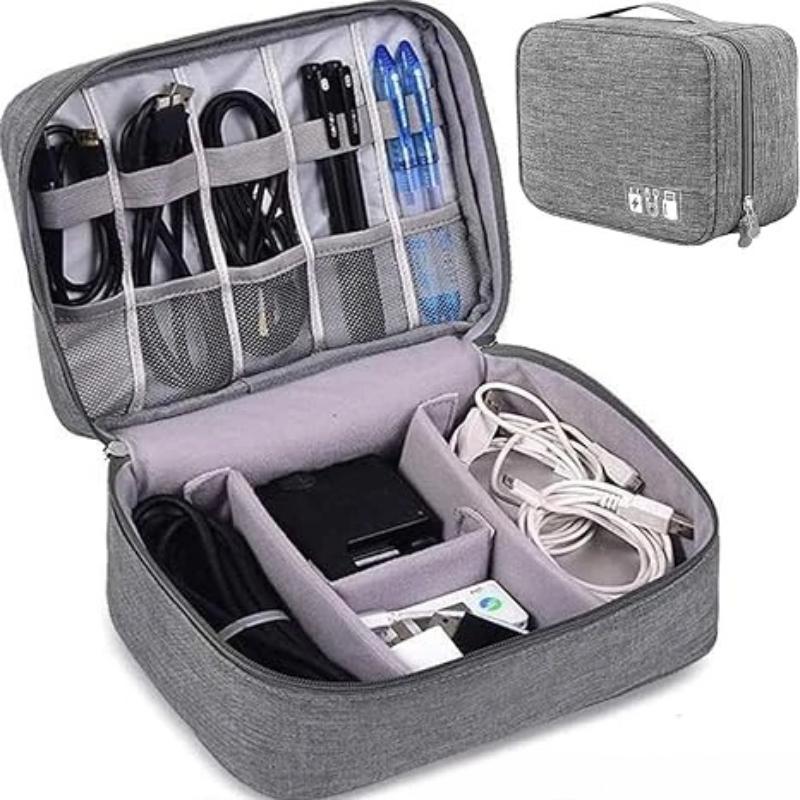 Cable Storage Bag Waterproof Digital Electronic Accessories Organizer Portable Travel Cable Organizer Case for Cable Charger Multi Functional Handbag