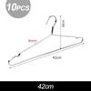 5/10pcs Stainless Steel Clothes Hanger 40/42/45/47cm Large Adult Hangers Household Dresses T-shirts Coat Sweater Drying Racks