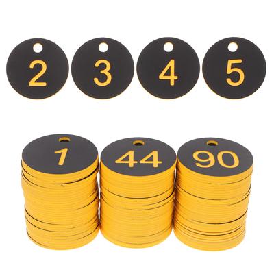 100Pcs Plastic Numbered Discs Round Key Tag Number Plates for Dorm Luggage Bag Locker Keys Daily Use Versatile Easy Attach