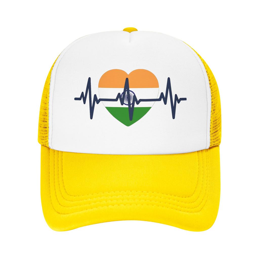 Heartbeat Of India Patriotic Heart Casual Baseball Cap Hunting Camping Sun Hats Spring Hot Sale Unisex Unisex Classic Baseball Caps