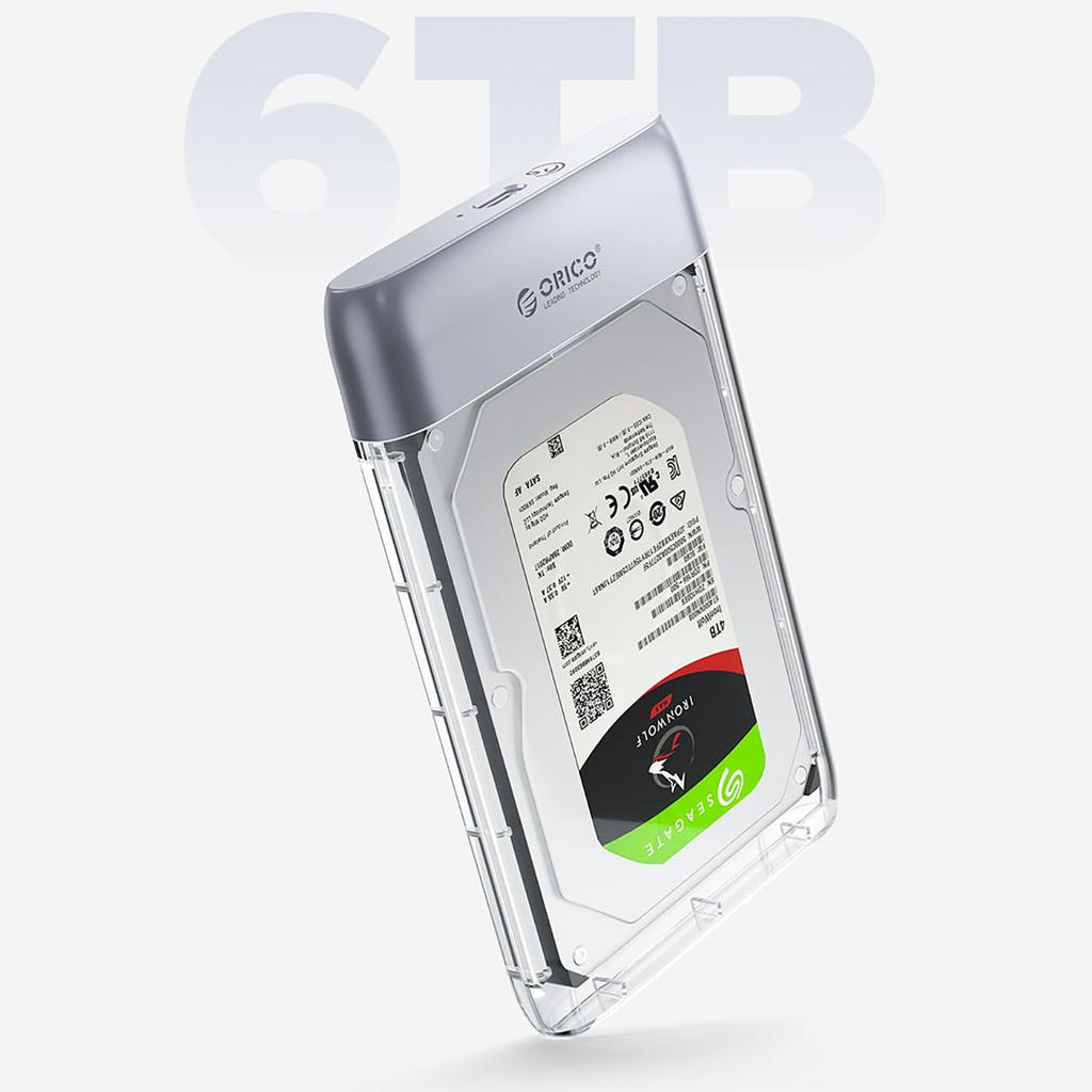 Kieszeń obudowa na dysk TX25C3 2.5'' HDD / SSD USB-C 5Gb/s - przezroczysta