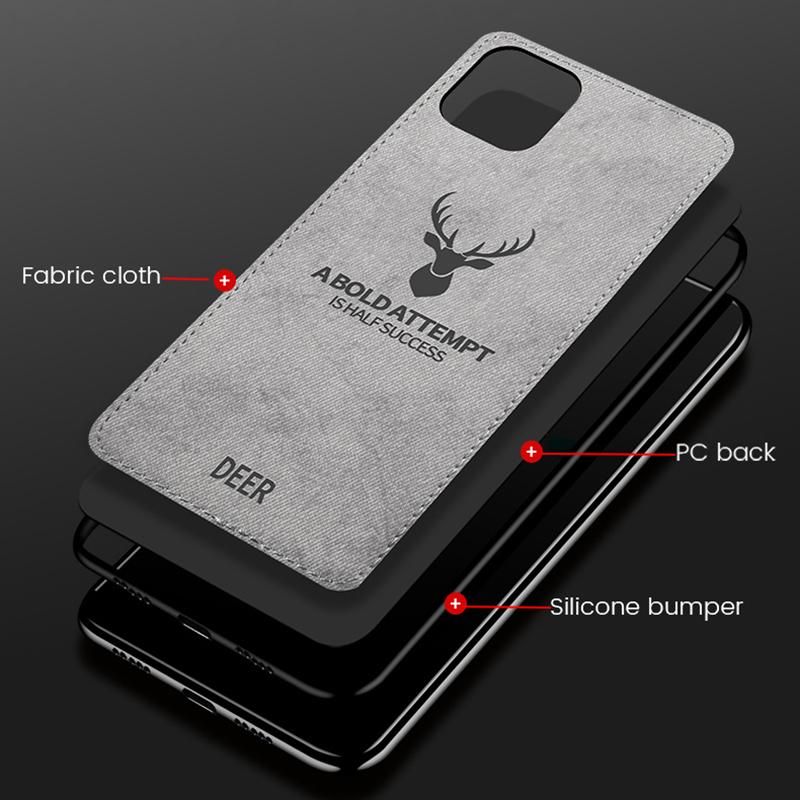 For Honor X9C X9D X7D X7C Case Luxuy Brand Cloth Texture Deer Fabric Jeans Elk Cover for Honor 600 600 Pro Phone Casing