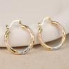 Simple And Colorful Wrap The Rope Creative Gold Contrasting Round Hoop Earrings For Women's able Daily Wedding Accessorie