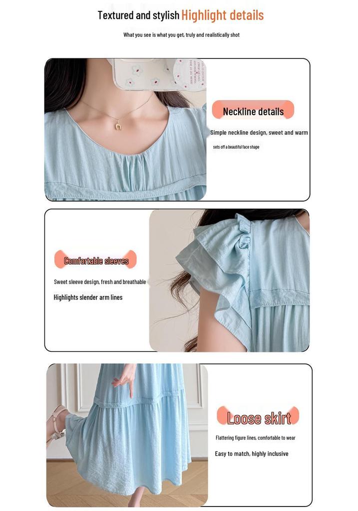 2026 Stylish Mid-length Loose Maternity Summer Dress for Trendy Moms
