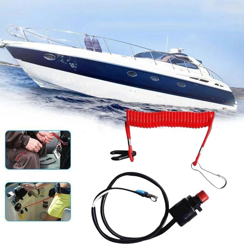 Safe Kill Switch Tether Cord Stretchable Engine Kill Stop Switch Boat Kill Switch Lanyard  Travel
