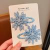 2pc Snowflake Hair Side Clip Sweet Princess Lovely Girl Hairpin Children Headwear Hairgrip Clip Hair Accessories Hair Care Tools