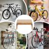 Wallmounted bike rack, horizontal holder, wooden organizer, spacesaving storage 2025