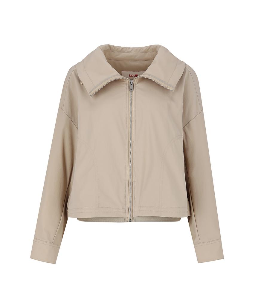 Soup Big Collar Zip-Up Jacket (Oa3Ujt1)