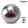 5/6 Speed Car Automatic Manual Gear Shift Knob with M10 Adapter Silvery Round Ball Stick Shift Heads Replacement Shifter