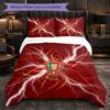 Portugal Football Pattern 3 Pieces Bedding Set Soft Microfiber Duvet Cover with Pillow Cases for Bedroom