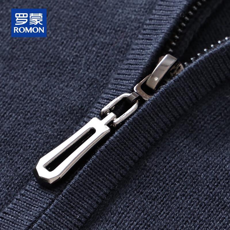 ROMON Men's 100% Pure Wool Half-Zip Sweater