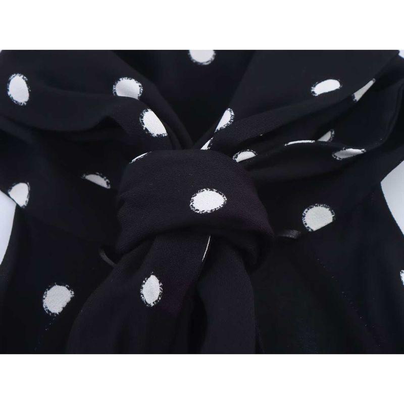 Kaslead New Women Clothes Western Style Versitile Fashion Polka Dot Neck Collar Top 3559564