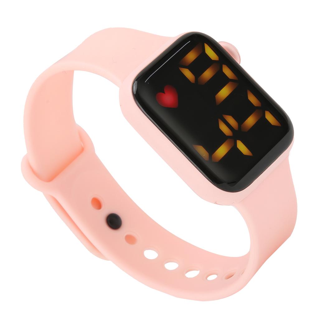 Heart Rate Blood Pressure Monitor Watch Luminous Electronic Watch Sleep MonitorWatch Pink