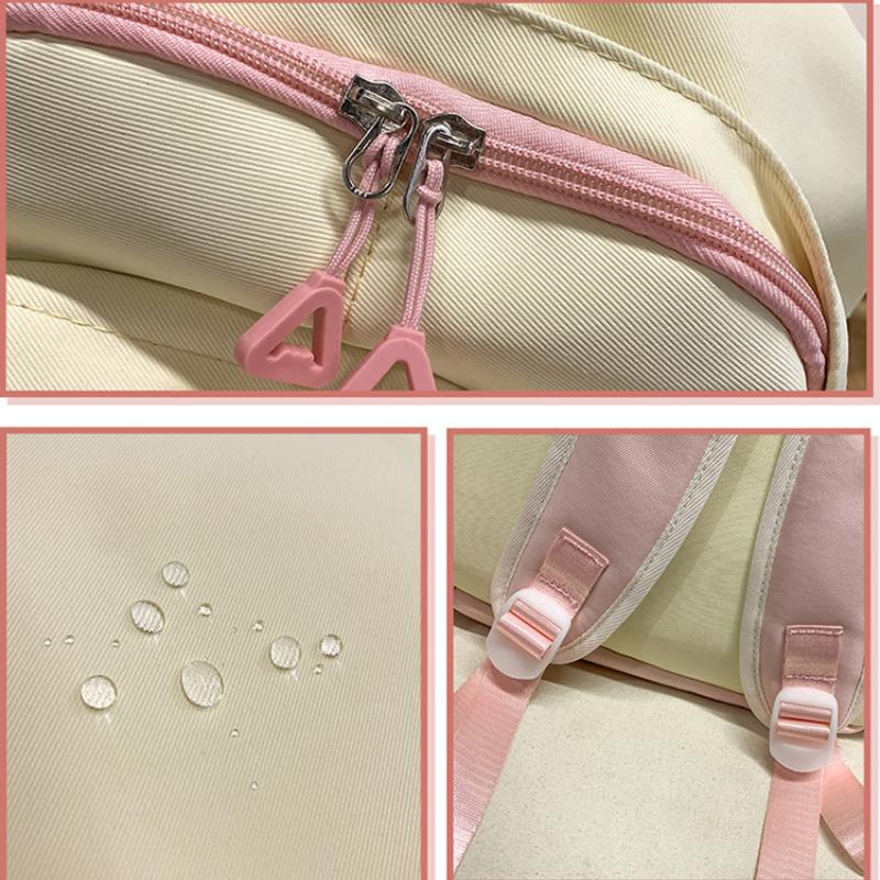 Trendy Teenager Girl Cute Bear Schoolbag High Value Junior High School Student Pupil Backpack Waterproof Nylon Book Bag Children Holiday Surprise Gift