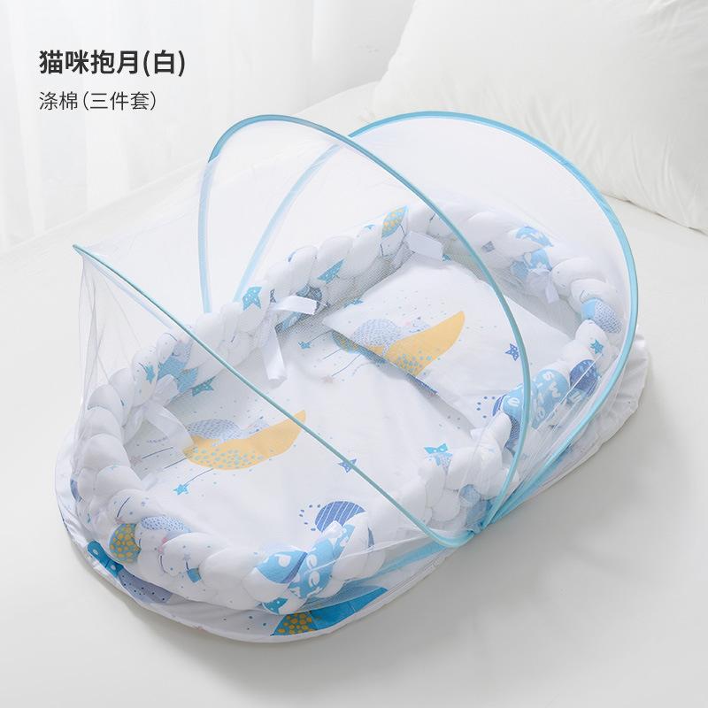 Portable newborn bionic sleeping pad mattress bed-in-a-bed baby crib with mosquito net