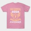 T Shirt Women December 2008 10 Years Of Being Awesome Harajuku Print Kawaii Tshirt Summer Short Sleeve Female T-Shirt Top Tee