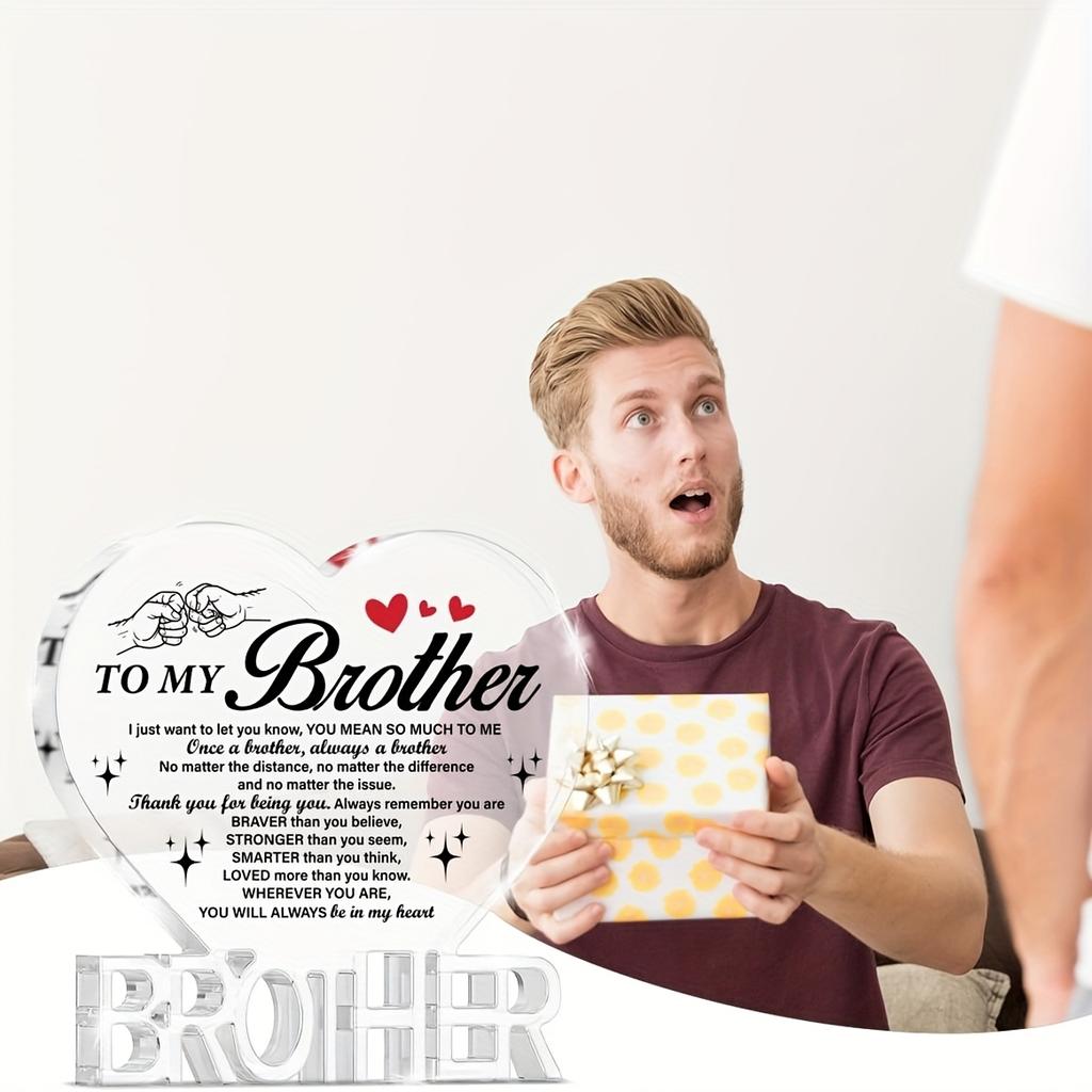 2D Flat Acrylic for Brother Decoration, Indoor and Outdoor Decoration - No Battery/electricity Required, Free Day Decoration, Shop Decoratio