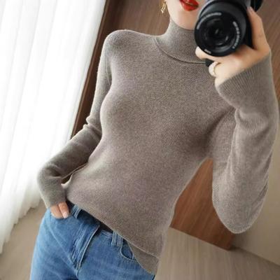Outono Semi-Alto Gola Manga Longa Camisola de Malha Mulheres Moda Inverno Slim Fit Pullover Base Suéteres Senhoras Quente Elegante Casual Mulher Jumpers 25062