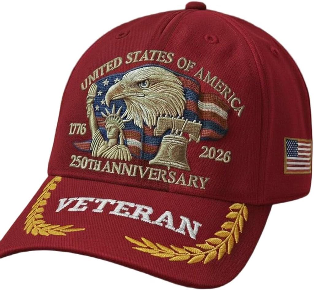 250Th Anniversary Usa Baseball Cap Patriotic Eagle 250 Year American Anniversary Hat Adjustable Veteran Hats Gift