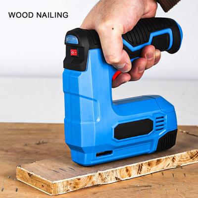 1 Set Compact Power Indicator Light Comfortable Grip Electric Nail Stapler Labor-Saving Nailer Woodworking Supply