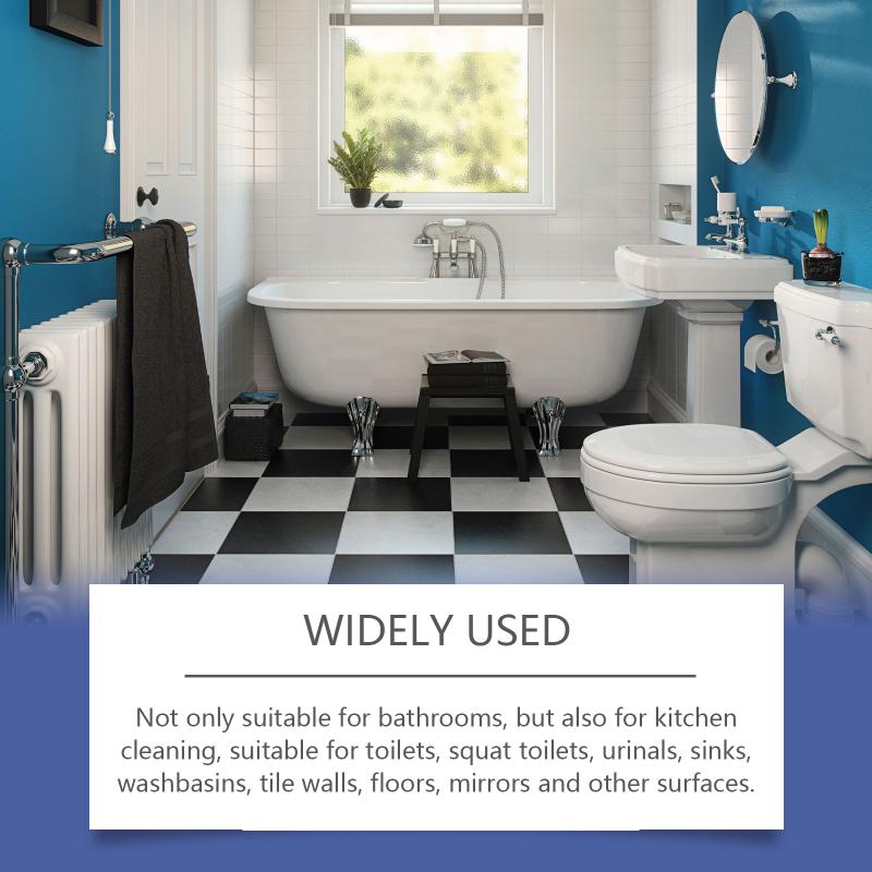 Stain Removal Bathroom Cleaner Spray with Descaling Power No Residue Hair Dirt Cleaning for Glass and Tiles