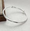 PANJBJ 925 Sterling Silver Irregular Geometry Texture Bangle Bracelet for Women Girl Minimalism Jewelry Gift Dropshipping