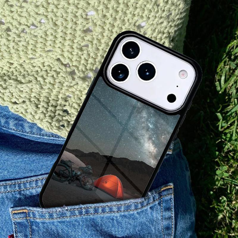 Vintage Camping Nature Mountain Soft Phone Case Cover for IPhone 11 12 13 14 15 16e 17 Pro Max Coque for IPhone 17 Air