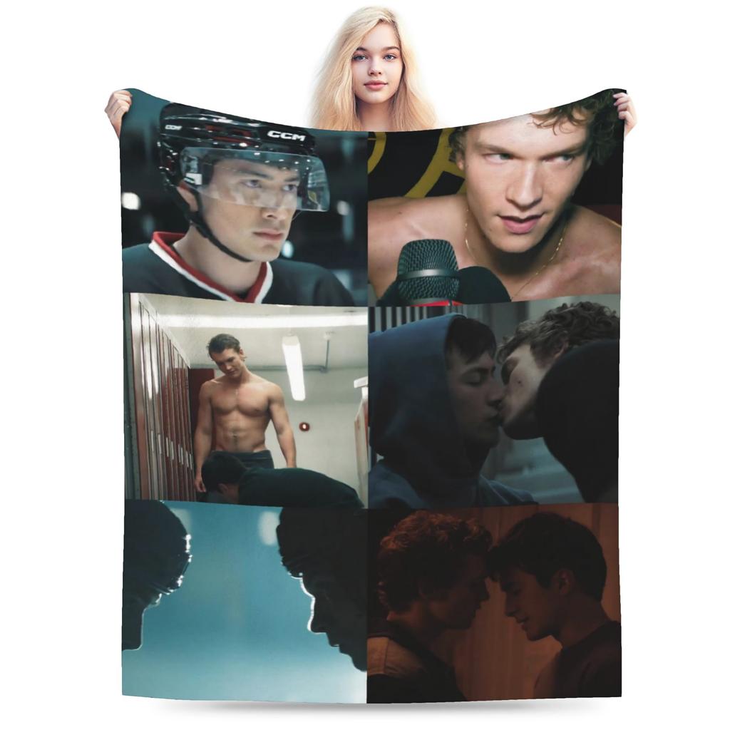 Heated Rivalry Knitted Blankets Fleece Canadian Sports Romance Super Soft Throw Blankets for Bedroom Sofa Bedspread