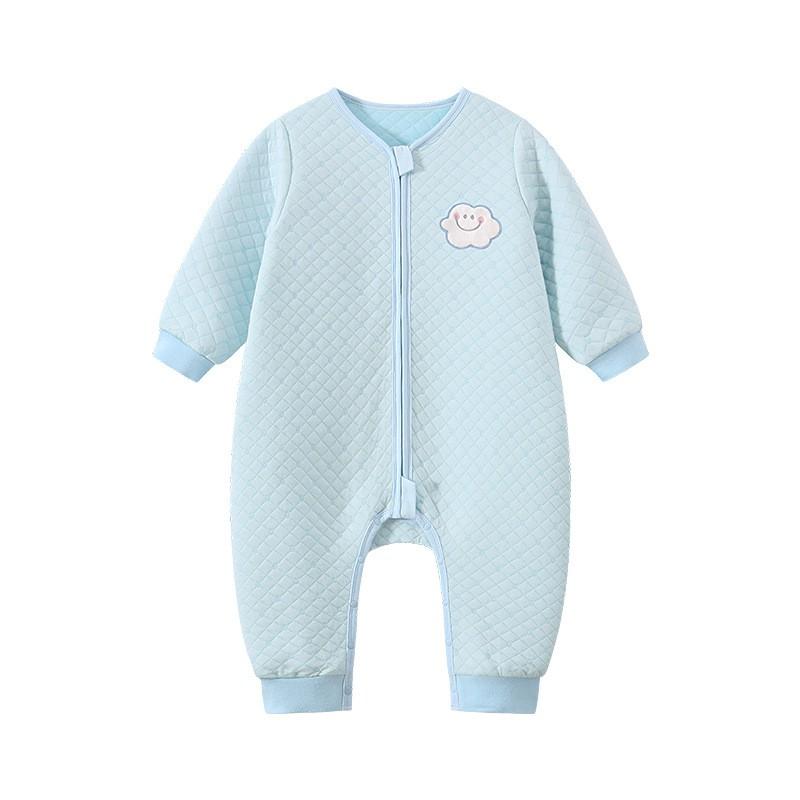 Baby Sleep Sack With Dual Zippers Split Legs Cotton Warm Anti-Kick Design Newborns Toddlers A-Grade Safety