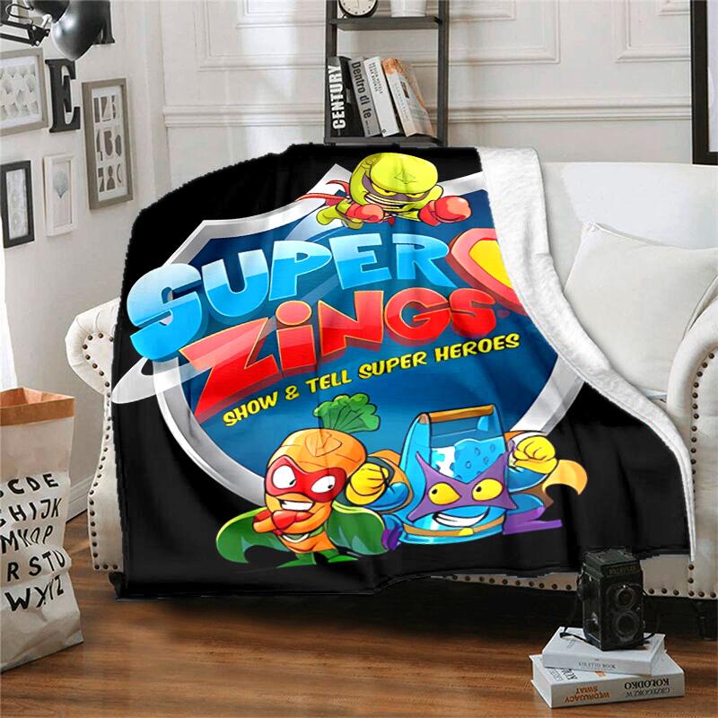 1pc Blanket Superthings Print Design, Lightweight Blanket for Sofa, Bed- Soft &Warm, Gift for All Seasons like Christmas, Halloween