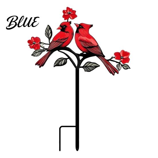 Ground Stake Metal Bird Garden Decor Weather Resistant Printed Flat Yard Art Ornament