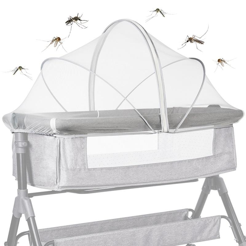 Foldable Mosquito Net Breathable Folding Crib Cover Bassinet Mosquito Net Cover for Baby Crib To Keep Cats/Bugs Out