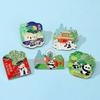 Sichuan Chengdu Cultural Tourism Scenic Spot Brooch Alloy Panda Badge Souvenir Peripheral For Wuhou Temple Du Fu Thatched Cottage