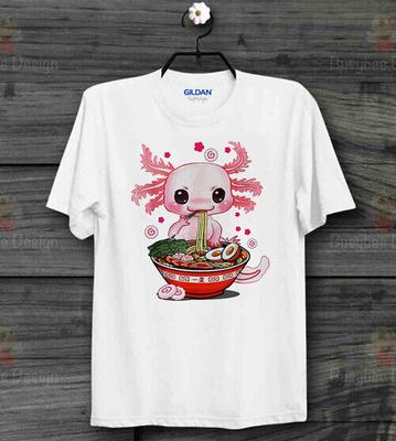 Kawaii Axolotl Ramen Nudel Lustiges Japanisches Anime T-Shirt T-Shirt Top Ideales Geschenk T-Shirt