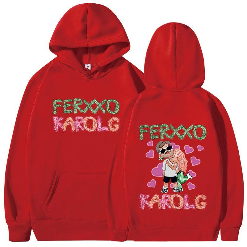 Кароль Джи Фейд Ферксо Графические Худи Мужчины Женщины Одежда Мода Эстетика Винтажные Толстовки Повседневные Оверсайз Пуловер Уличная Одежда S