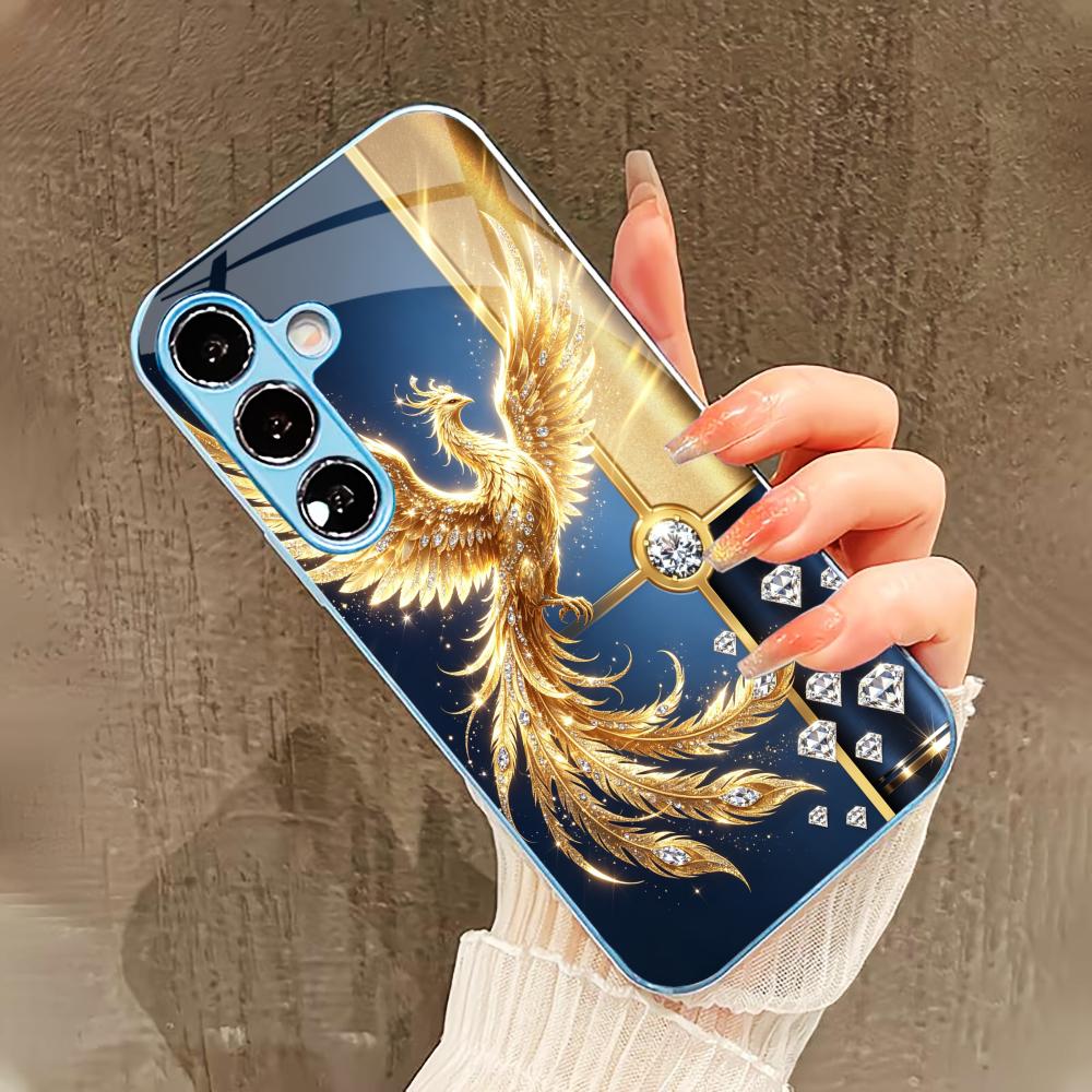 Fashionably Simple Phoenix phone case glass s26 ultra case s25 ultra case for Samsung Galaxy S26 S25 S24 S23 S22 FE Ultra Plus