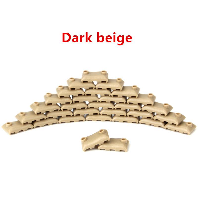100pcs Sandbag Building Block Toy, Multifunctional Sandbag Obstacle Trench Bricks Military Scene Accessories Model Gift For Kids